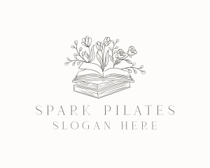 Author - Rustic Floral Book logo design