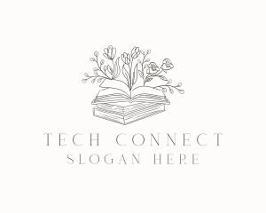Publisher - Rustic Floral Book logo design