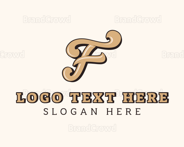 Stylish Fashion Studio Letter F Logo