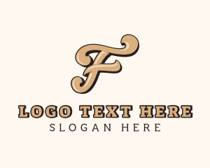 Upscale - Stylish Fashion Studio Letter F logo design