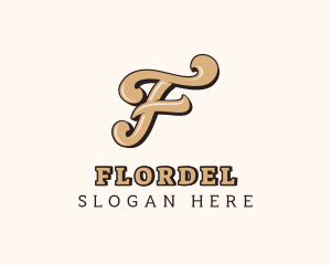 Stylish Fashion Studio Letter F logo design