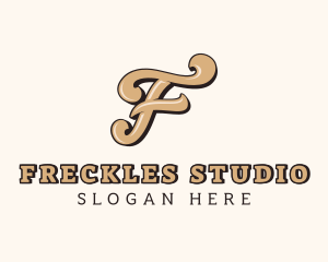 Stylish Fashion Studio Letter F logo design