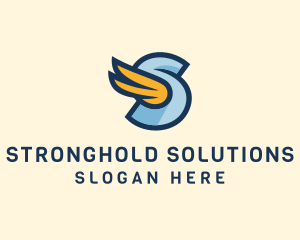 Transportation Wing Letter S logo design