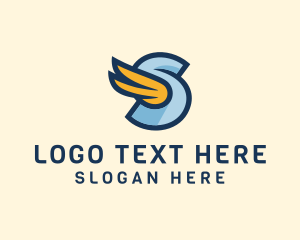 Transportation - Transportation Wing Letter S logo design