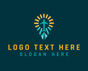 Location - Travel Plane Location logo design