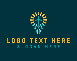 Travel Blogger - Travel Plane Location logo design