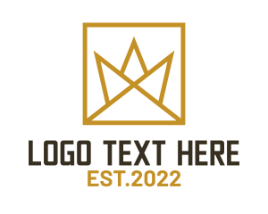 Heritage - Golden Luxury Crown logo design