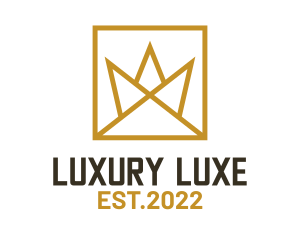 Golden Luxury Crown  logo design