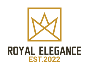 Golden Luxury Crown  logo design