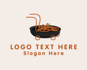 Food Cart - Noodle Food Delivery logo design