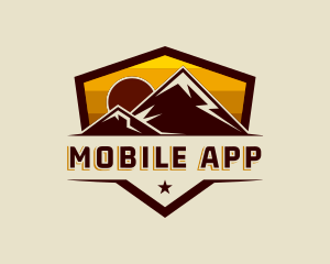 Mountain Sunset Trekking Logo