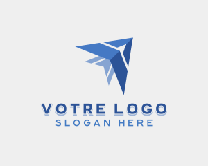 Shipment - Plane Shipping Logistics logo design