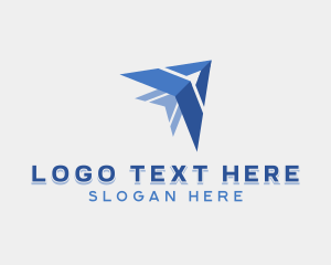Plane Shipping Logistics Logo