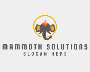 Mammoth - Circus Elephant Head logo design