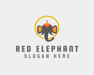 Circus Elephant Head logo design