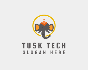 Circus Elephant Head logo design