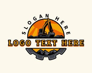 Excavator Industrial Equipment Logo