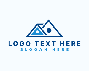 Window - House Roofing Construction logo design