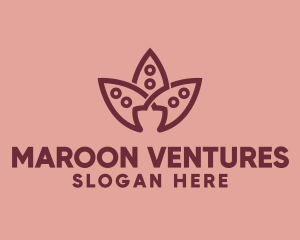 Maroon - Floral Lotus Flower logo design