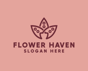 Floral Lotus Flower logo design