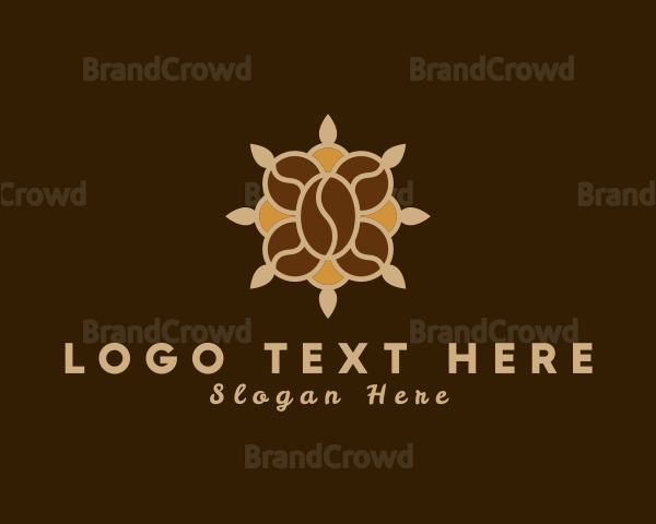 Coffee Bean Flower Logo
