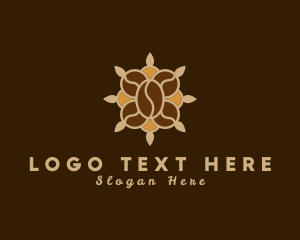 Organic - Coffee Bean Flower logo design