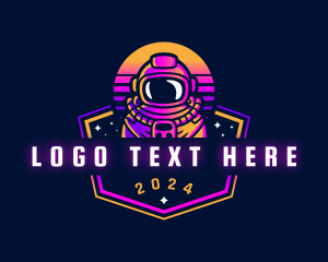 Galactic - Astronaut Space Gaming logo design