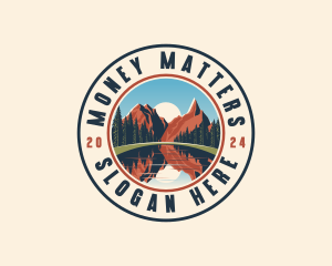 Mountain Campsite Nature Logo