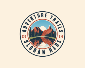 Mountain Campsite Nature logo design