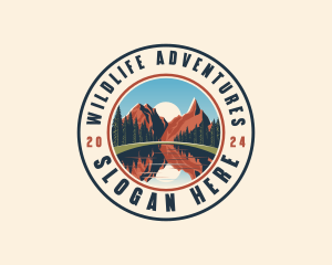 Mountain Campsite Nature logo design