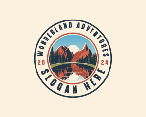 Mountain Campsite Nature logo design