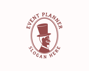 Abraham Lincoln - Gentleman Tailor Top Hat logo design