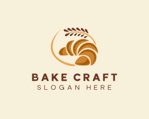 Wheat Croissant Bread  logo design