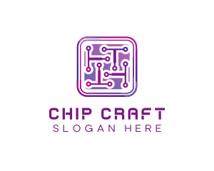 Chip - Processor Microchip Circuit logo design