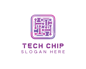 Microchip - Processor Microchip Circuit logo design