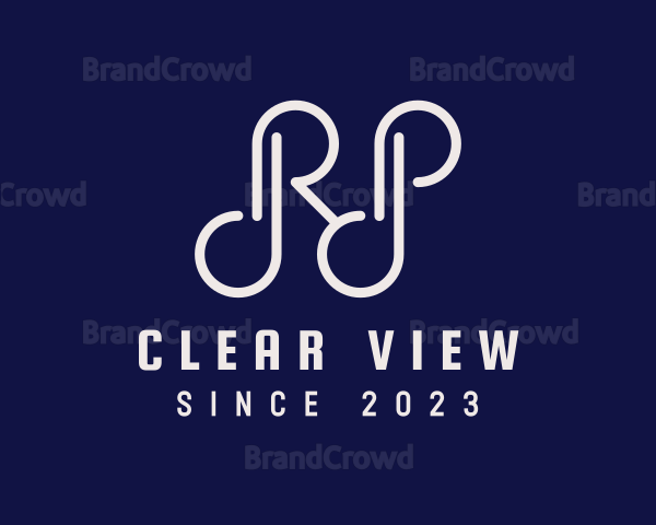 Modern Marketing Monoline Letter RP Logo