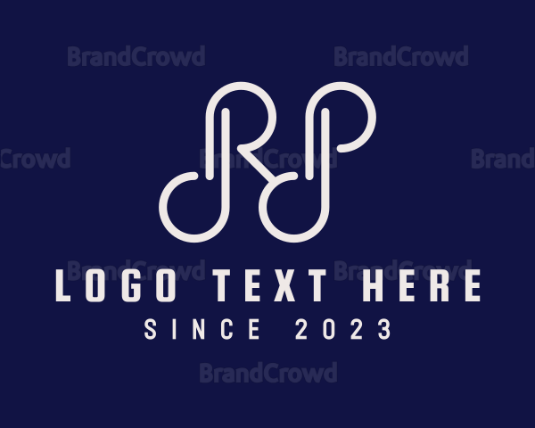 Modern Marketing Monoline Letter RP Logo
