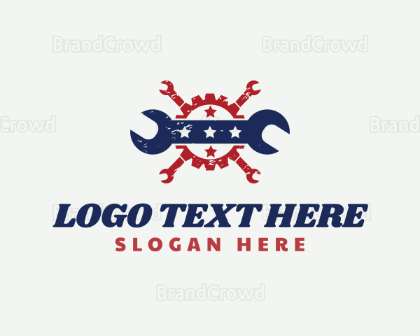 Wrench Gear Repair Logo