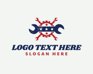 Wrench Gear Repair Logo