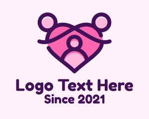 Parenting - Family Care Heart logo design