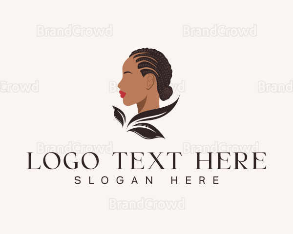 Hair Braid Woman Logo