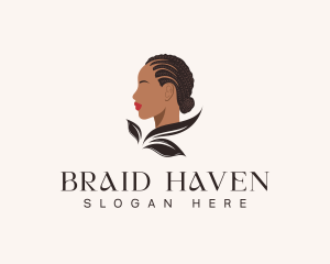 Hair Braid Woman logo design