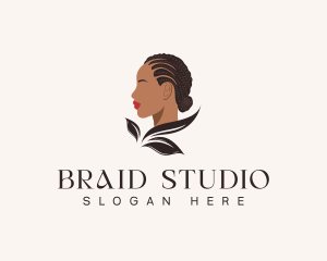 Hair Braid Woman logo design