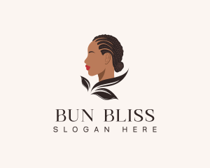 Bun - Hair Braid Woman logo design