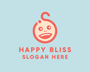 Happy Baby Head logo design