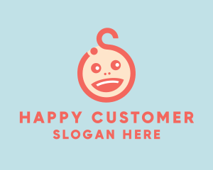 Happy Baby Head logo design