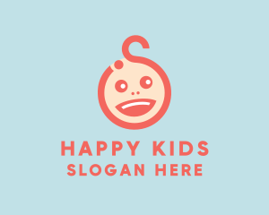 Happy Baby Head logo design