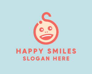 Happy Baby Head logo design