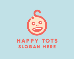 Happy Baby Head logo design