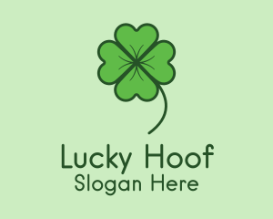 Green Lucky Shamrock logo design